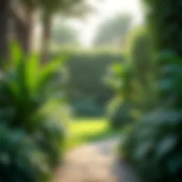 Lush garden showcasing native plants in Dubai