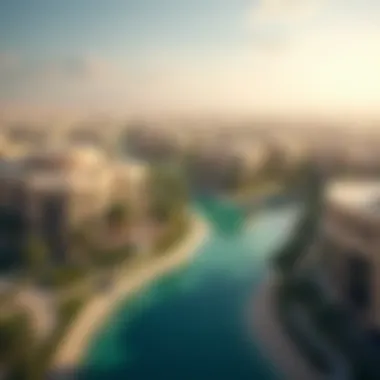 Aerial View of Al Murooj Complex Aerial view of the Al Murooj Complex showcasing its stunning architectural design.