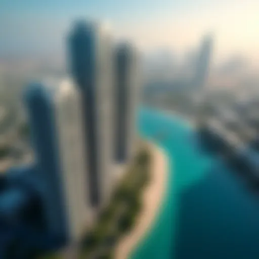 Aerial view of Jumeirah Lake Towers showcasing the modern architecture