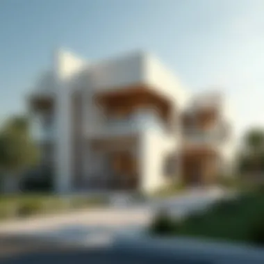 Architectural Details of Dubai Meadows Villa Architectural details of a modern villa in Dubai Meadows