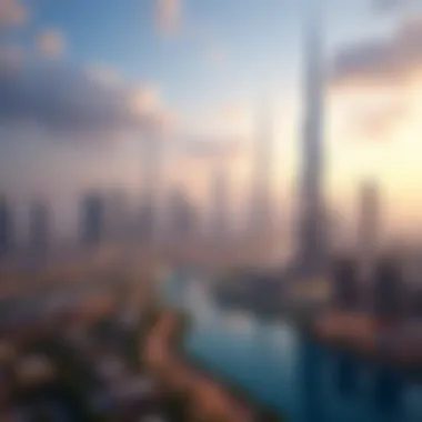 Stunning skyline of Dubai showcasing luxurious residential properties