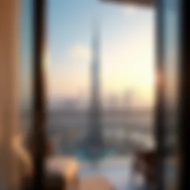Burj Khalifa from a Luxury Terrace Breathtaking view of Burj Khalifa from a luxury terrace