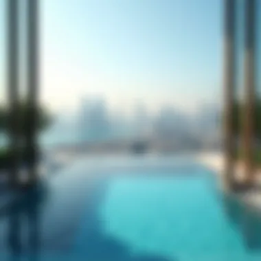 Infinity Pool with City View Luxurious infinity pool overlooking the skyline of Dubai