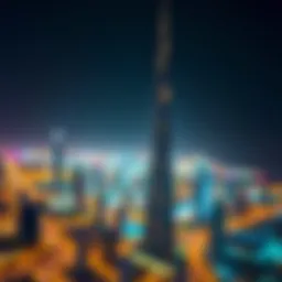 Panoramic view of Maryah Tower amidst the Dubai skyline