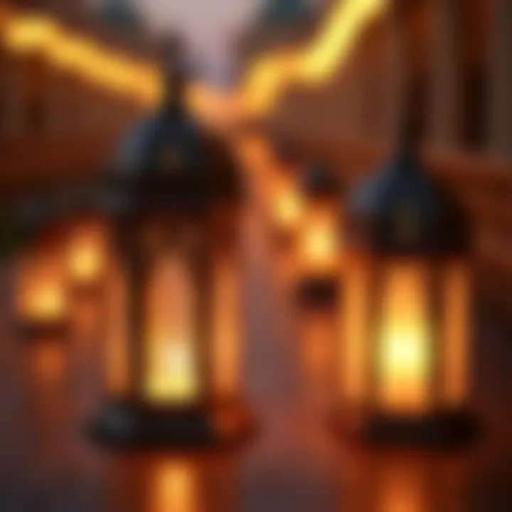 Decorative lanterns symbolizing Ramadan ambiance