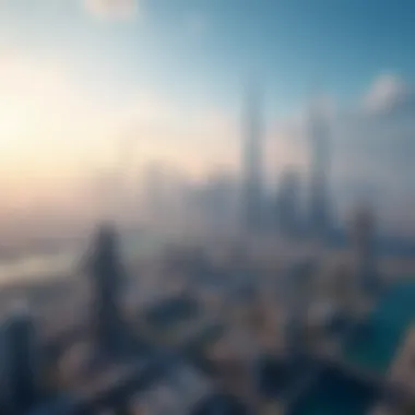 An overview of Dubai's skyline representing a hub of innovation.